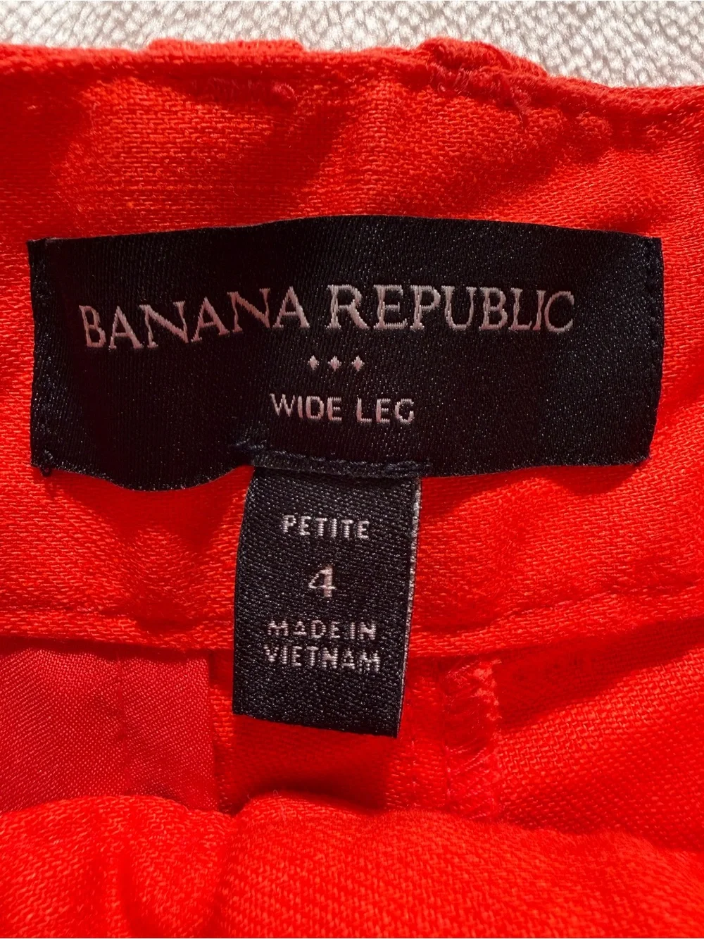 Banana Republic Factory Trailblazing Orange High-Rise Wide-Leg Linen Pants 4P